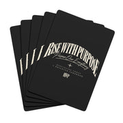 Rise With Purpose Poker Playing Cards — Inspirational Black & White Deck for Game Night