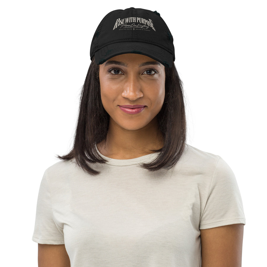 Rise with purpose Distressed Dad Hat